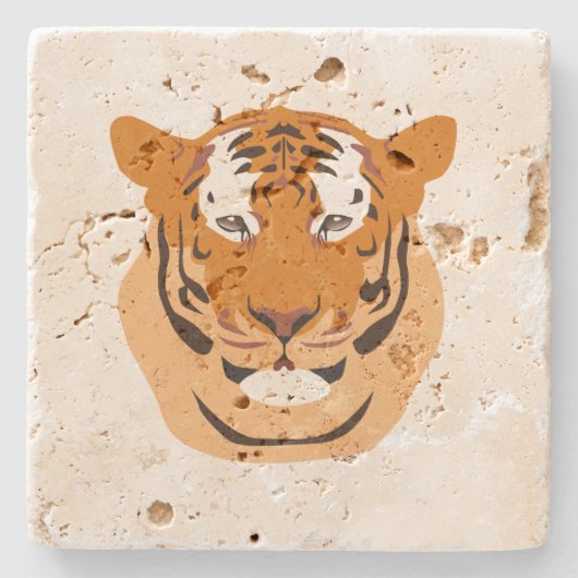 Dessous-de-verre En Pierre Tiger (Devant)