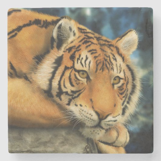 Dessous-de-verre En Pierre Tigre (Devant)