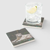 Dessous-de-verre En Pierre Tigre (Côté)