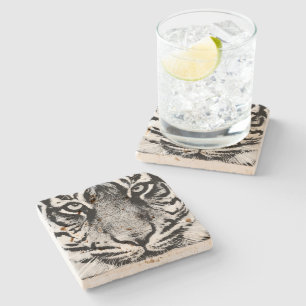 Dessous-de-verre En Pierre Tigre