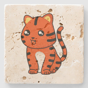 Dessous-de-verre En Pierre Tigre mignon