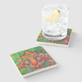 Dessous-de-verre En Pierre Tile de LOTUS Mandala (Côté)