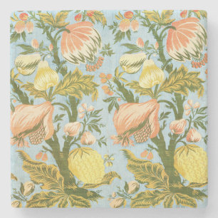 Dessous-de-verre En Pierre Tissu damassé classique baroque floral fruit