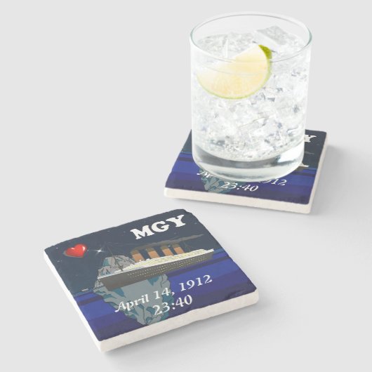 Dessous-de-verre En Pierre Titanic (Côté)