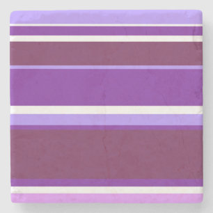 Dessous-de-verre En Pierre Tons de rayures violettes