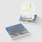Dessous-de-verre En Pierre Tortue (Côté)