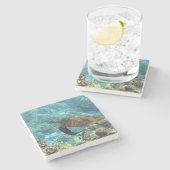 Dessous-de-verre En Pierre tortue de mer (Côté)