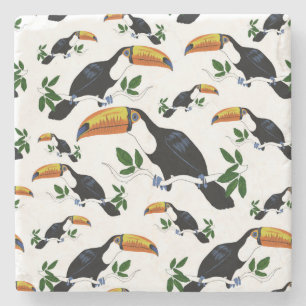 Dessous-de-verre En Pierre Toucans Tropicaux - Jungle Ludique