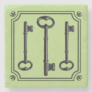 Dessous-de-verre En Pierre Touches de squelette vintages