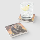 Dessous-de-verre En Pierre Tour de coucher du soleil (Côté)