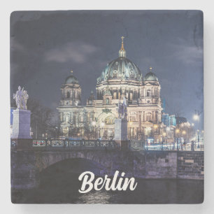 Dessous-de-verre En Pierre Tour de télévision et Cathédrale de Berlin à Berli