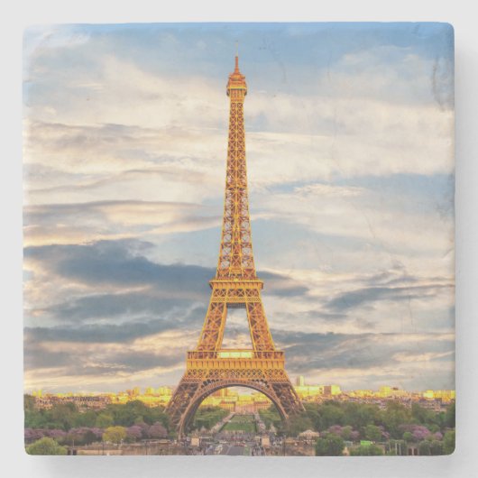 Dessous-de-verre En Pierre Tour Paris / Eiffel (Devant)