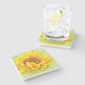 Dessous-de-verre En Pierre Tournesol (Côté)
