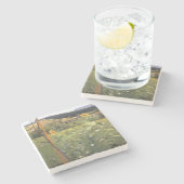 Dessous-de-verre En Pierre Tournesols (par Jacek Malczewski) (Côté)