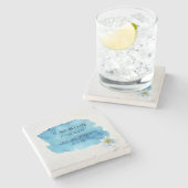 Dessous-de-verre En Pierre tout a commencé l'aquarelle et le lys (Côté)