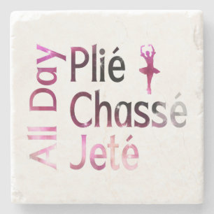 Dessous-de-verre En Pierre Tout le Jour Plie, Chasse, Jete ~ Conception de Ba