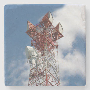Dessous-de-verre En Pierre Towe de télécommunications micro-ondes