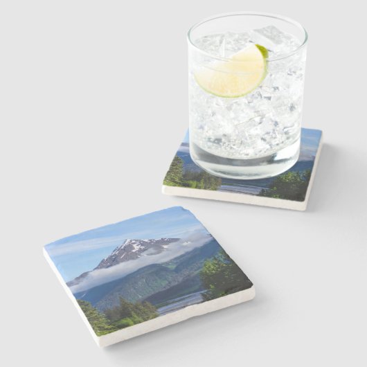Dessous-de-verre En Pierre Tracé en Alaska (Côté)