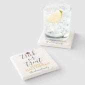 Dessous-de-verre En Pierre Trace ou traitement Script moderne Halloween (Côté)