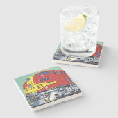 Dessous-de-verre En Pierre Train (Côté)