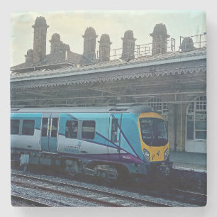 Dessous-de-verre En Pierre Train bleu clair