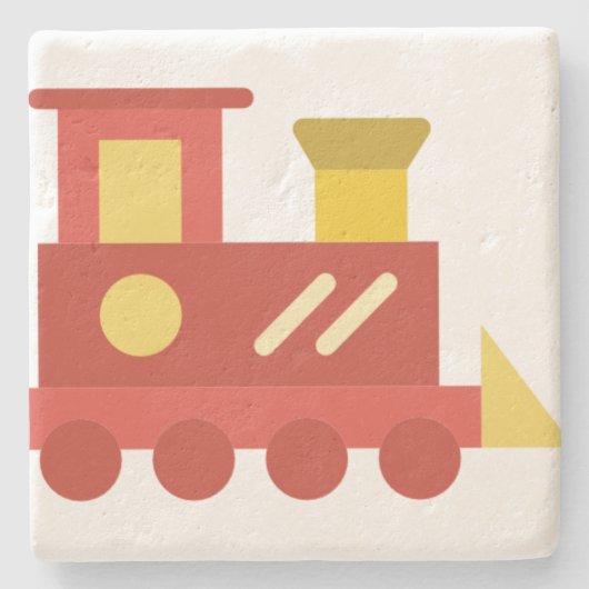 Dessous-de-verre En Pierre train de jouets (Devant)