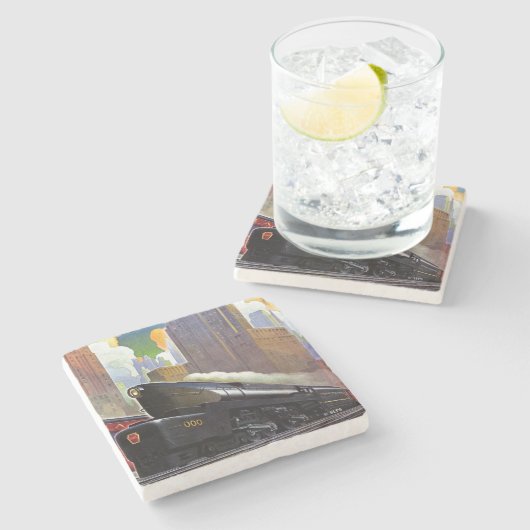 Dessous-de-verre En Pierre Train de Pennsylvanie par Unknown (Côté)