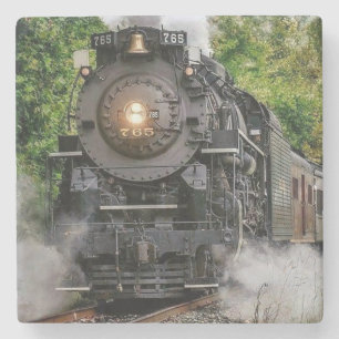 Dessous-de-verre En Pierre Train moteur à vapeur vintage