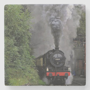 Dessous-de-verre En Pierre Train moteur à vapeur vintage
