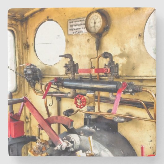 DESSOUS-DE-VERRE EN PIERRE TRAINS À VAPEUR (Devant)