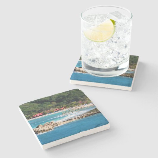 Dessous-de-verre En Pierre Tranquil Island Paradise Labadee Haïti (Côté)