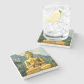 Dessous-de-verre En Pierre Tranquillité dorée (Côté)