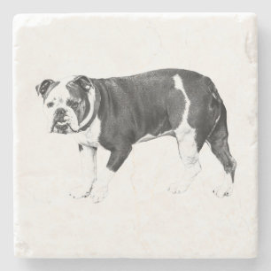 Dessous-de-verre En Pierre Tranquillité du Bouledogue, Couches Subtiles