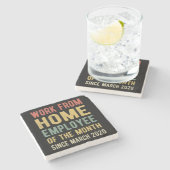 Dessous-de-verre En Pierre Travail à domicile Employé du mois I (Côté)