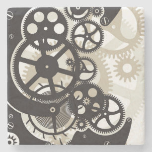 Dessous-de-verre En Pierre Travail de roues de dent