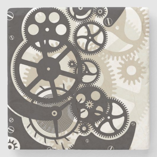 Dessous-de-verre En Pierre Travail de roues de dent (Devant)