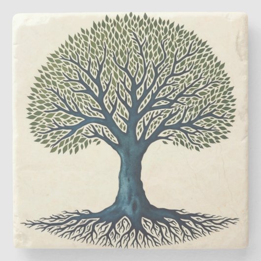 Dessous-de-verre En Pierre Tree of Life (Devant)