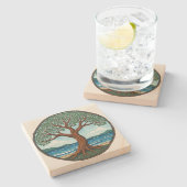 Dessous-de-verre En Pierre Tree of Life (Côté)