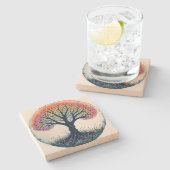 Dessous-de-verre En Pierre Tree of Life (Côté)