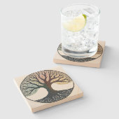 Dessous-de-verre En Pierre Tree of Life (Côté)