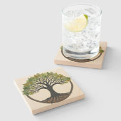 Dessous-de-verre En Pierre Tree of Life (Côté)