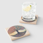 Dessous-de-verre En Pierre Tree of Life (Côté)