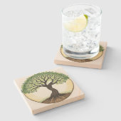 Dessous-de-verre En Pierre Tree of Life (Côté)