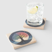 Dessous-de-verre En Pierre Tree of Life (Côté)