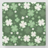 Dessous-de-verre En Pierre Trèfle vert, jour de la Saint-Patrick (Devant)