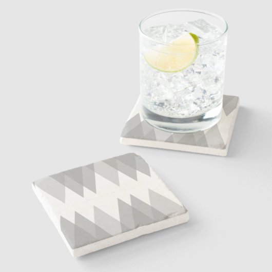 Dessous-de-verre En Pierre Triangles gris (Côté)