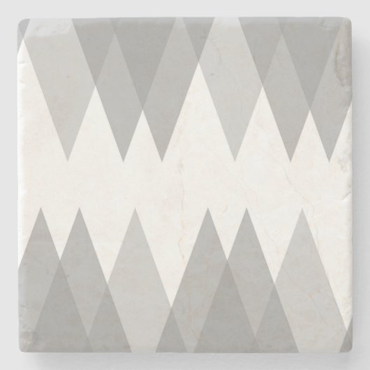 Dessous-de-verre En Pierre Triangles gris (Devant)