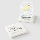 Dessous-de-verre En Pierre Trick and treat | Happy Halloween (Côté)