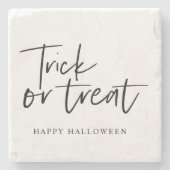 Dessous-de-verre En Pierre Trick and treat | Happy Halloween (Devant)