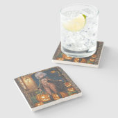 Dessous-de-verre En Pierre Trick ou le traitement, Brave Halloween Costume Gi (Côté)